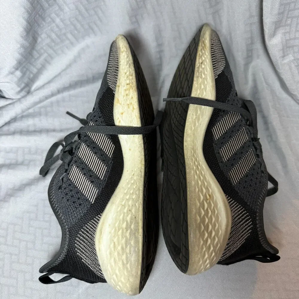 Adidas Fluidflow 2.0 Running Lace-Up Shoes Dark Grey Women's Sneaker Size 9